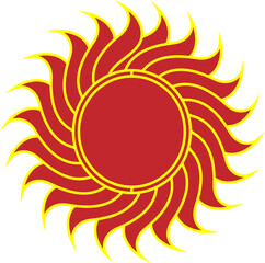 Naklejka premium red sun 