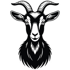 goat on a white background