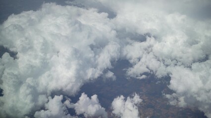 Flying through heaven soft cloudscape