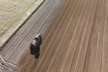 Agriculture field preparation with heavy machinery