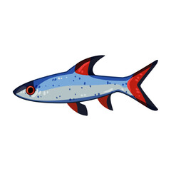 cichlid exotic fish cartoon vector illustration