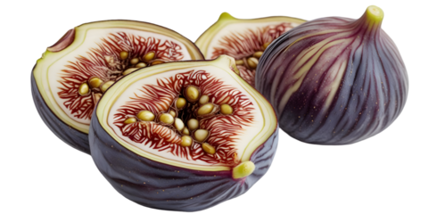 fresh figs on white background