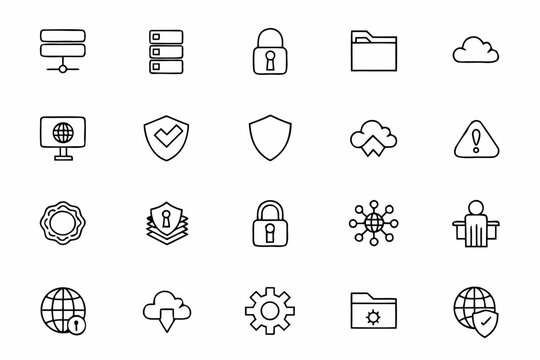 A specialized collection for corporate security, data protection, and network safety — great for enterprise dashboards, compliance documentation, and tech services