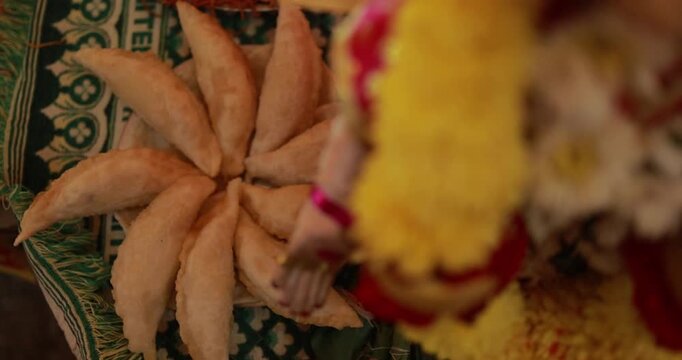 Decoration of Goddess Gauri pujan