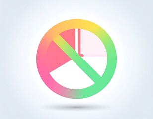 Prohibited pie chart icon