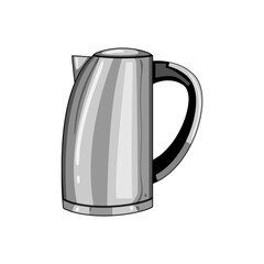 automatic kettle electric cartoon vector illustration