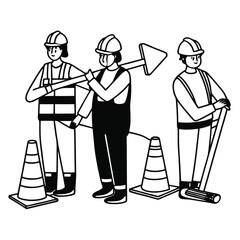 high quality Construction Workers in Action