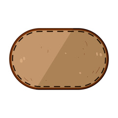 durable leather patch cartoon vector illustration