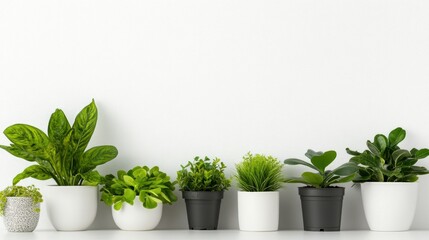 Houseplants decorated display