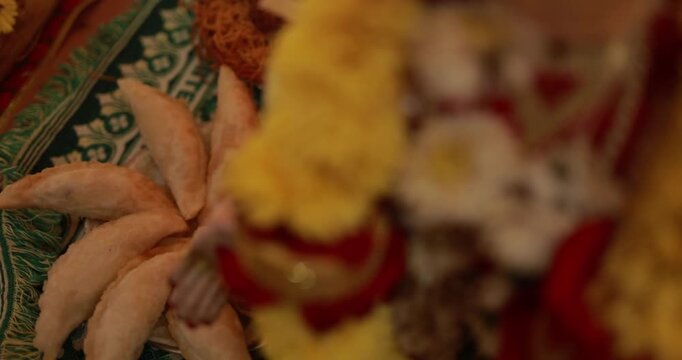 Decoration of Goddess Gauri pujan