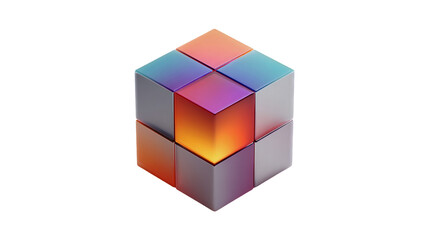 Obraz premium Colorful Cubes Abstract 3D Design Geometric Shapes