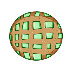 colorido mexican conchas cartoon vector illustration