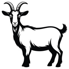 silhouette of a goat