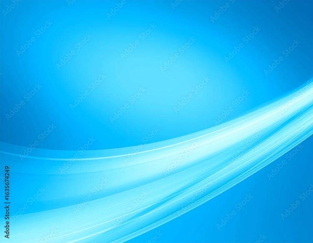 Poster abstract blue wave background with dynamic flowing lines and light for a modern artistic design