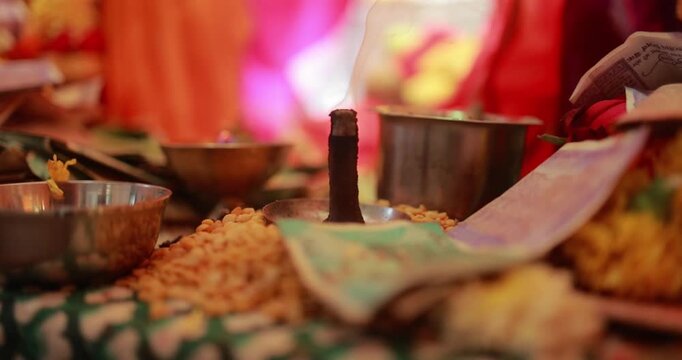 Decoration of Goddess Gauri pujan