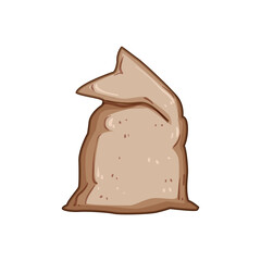 erosion sand bag cartoon vector illustration