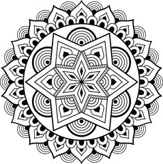 Ornamental round Celtic lace mandala vector pattern with floral vintage decorative design