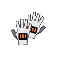 technology vr gloves cartoon vector illustration