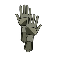touch vr gloves cartoon vector illustration
