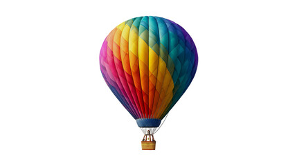 Fototapeta premium Colorful Hot Air Balloon Soaring High Against Black Background