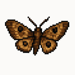 Fototapeta premium Retro pixel art moth design evokes nostalgic charm and nature's beauty for creative projects