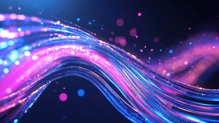 Obraz premium Abstract glowing lines wave pattern