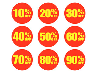 割引シールの赤いタグver