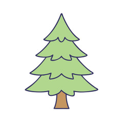 Fototapeta premium Illustration of a christmas tree vector graphic for holiday season celebration and decoration