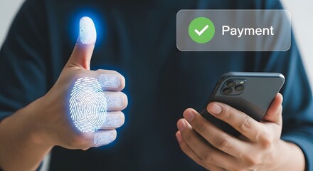 Biometric authentication enhancing secure mobile payment with fingerprint technology