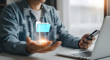 Digital document management and cloud data storage for efficient business operations