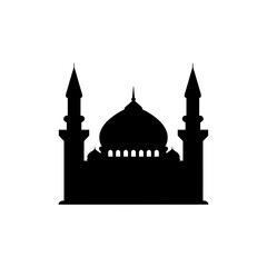 the blue mosque. mosque in istanbul. blue mosque in istanbul
Mosque Silhouette Icon Vector Isolated.
