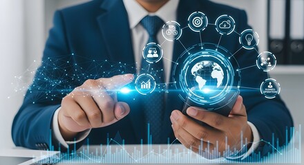 Digital technology integration for business solutions and innovative global connectivity