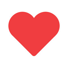 red heart on white background