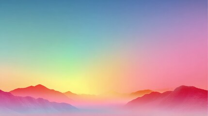 Fototapeta premium Colorful, soft-focus mountain range at sunrise/sunset