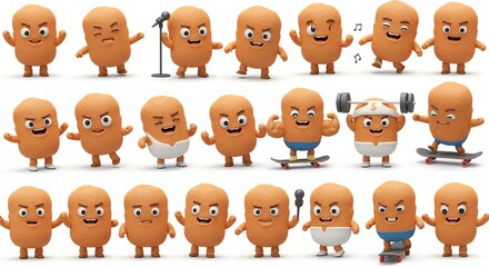 Cartoon chip characters collection