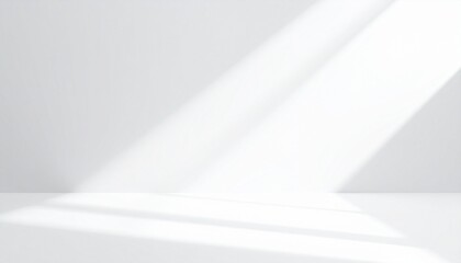 Minimal white abstract background with layered geometric shapes and soft shadows.

