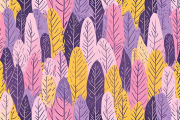 Leaves abstract seamless pattern