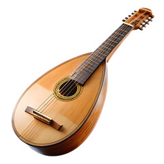 Lute Musical Isolated on White Background Cutout