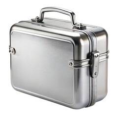 Lunch Box Metal Isolated on White Background Cutout