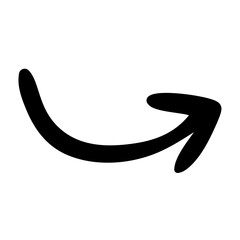 Hand drawn vector arrow doodle