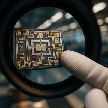 Inspecting a MEMS accelerometer with careful attention in a scientific laboratory