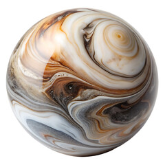 Marble Swirl Isolated on White Background Cutout