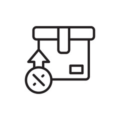 Fototapeta premium Trade sale outline icons, minimalist vector illustration ,simple transparent graphic element .Isolated on white background