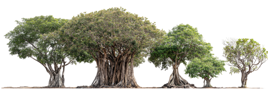 Row of ancient fig trees