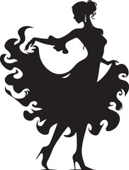 Abstract geometric silhouette shape isolated on transparent background