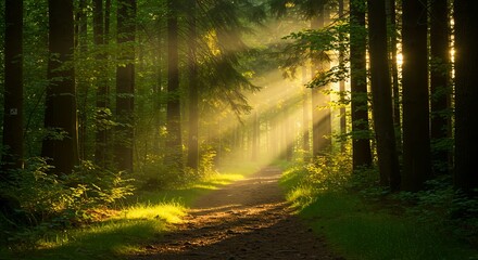 Calm Nature Walk Path