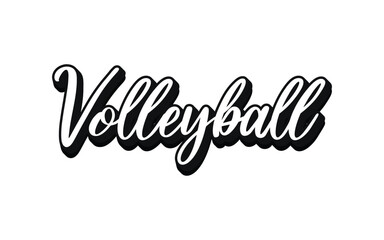 Vector volleyball championship logo with ball. Sport badge for tournament or championship. Vector Illustration