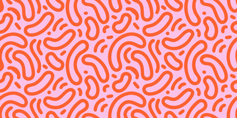 Abstract organic shapes pattern on pink background