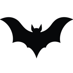 Fototapeta premium Flat vector illustration of a bat silhouette vector illustration