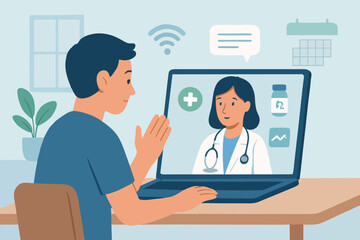Patient Talking to Doctor via Video Call – Online Medical Consultation